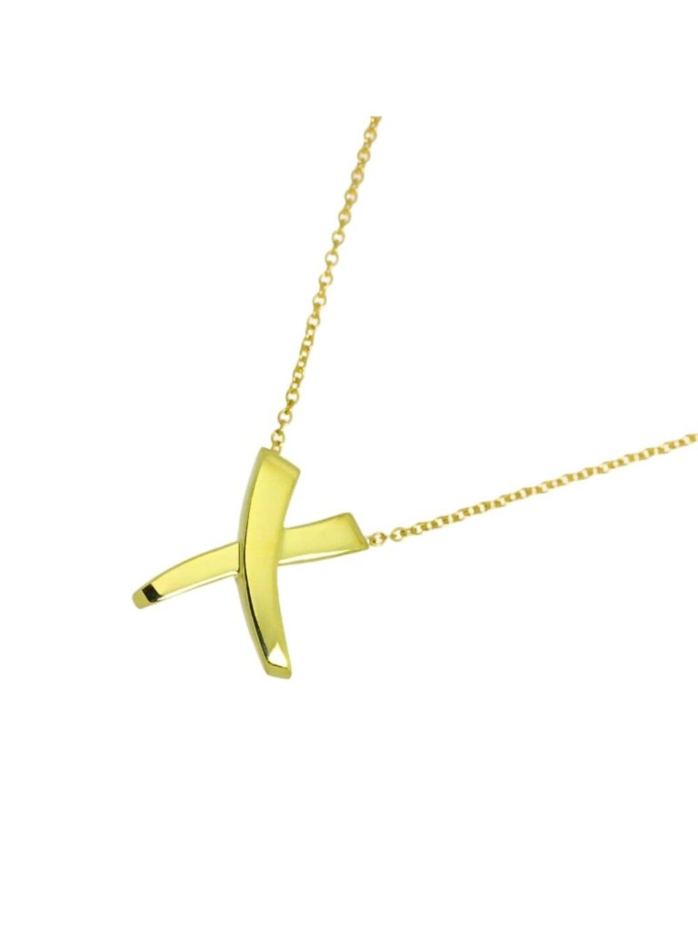 Tiffany & Co Paloma Picasso Kiss Necklace 40 18k Yellow Gold